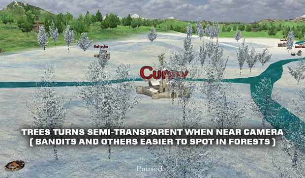 Trees turns semi-transparent when near camera