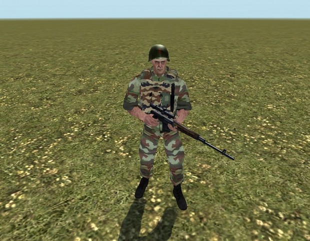 Serbian Soldier with Zastava M91 and kevlar vest