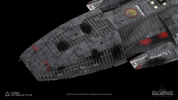 Damaged Battlestar Galactica