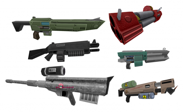 New, original weapon models for upcoming mod