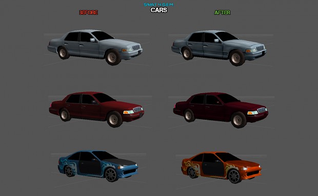 Cars (before & after)