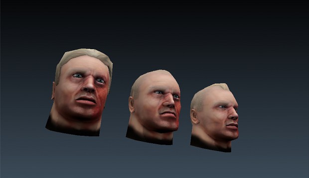 3 head models for marines without helmets