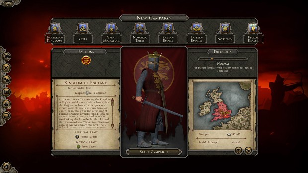 English Selection Screen and Campaign Map (WIP)