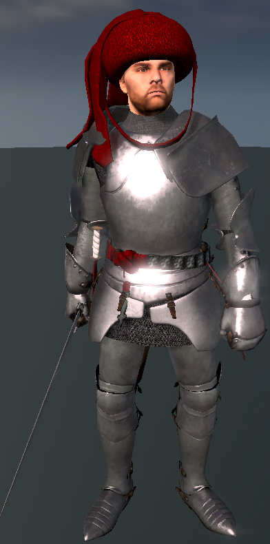 Italian Chaperone with Milanese White Armor