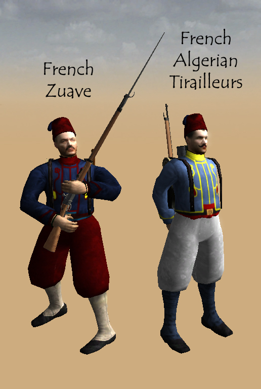 Algerian Tirailleurs and Zuave