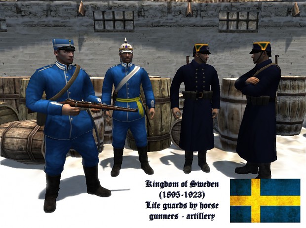 Kingdom of Sweden - Life guards and gunner