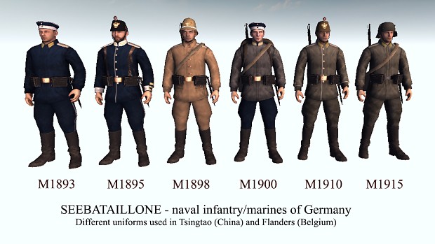 Seebataillone - uniforms