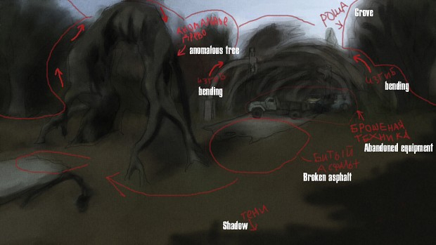 Concept art for the location of the "Way in zone".