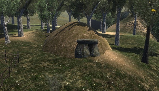 Burial mound located near Helm's Deep