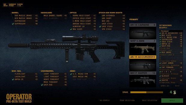 Added Marksman Class with MK12SPR and MK17