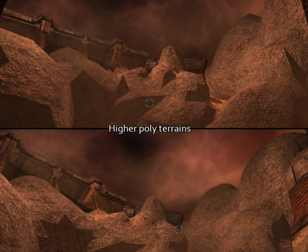 Higher poly terrains in Doom 3 BFG Hi Def 2.4