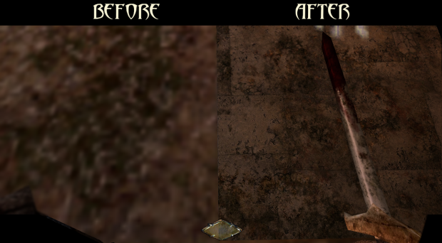 Texture comparison Before and after, watching the same floor