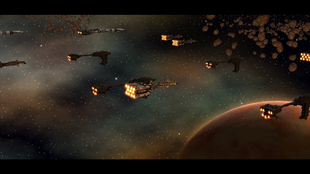 Rebel fleet over Geonosis