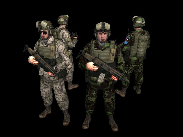 Slovakian and Czech soldiers.