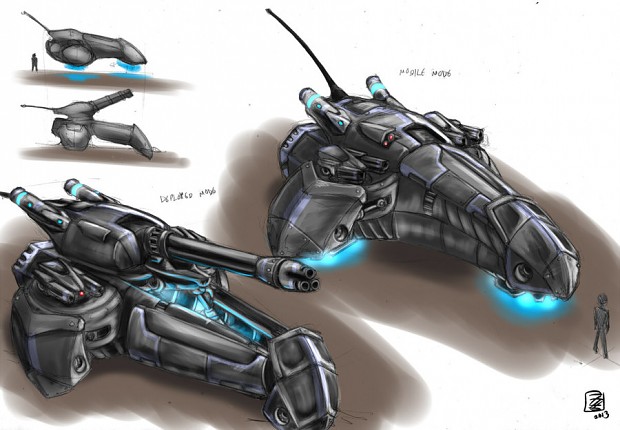 turtle class hover artillery by 5