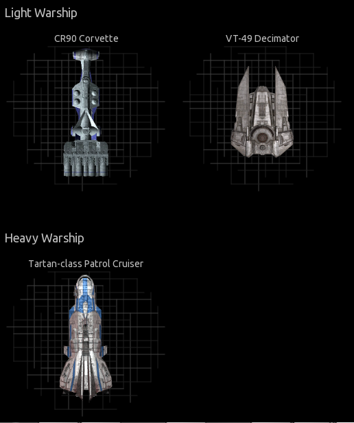 Light and Heavy war ships
