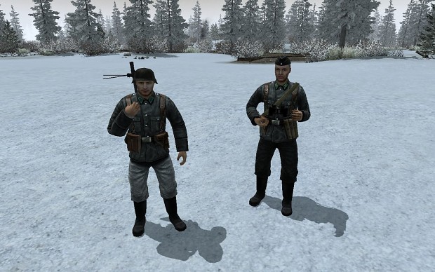 New skins machine-gunner and officer