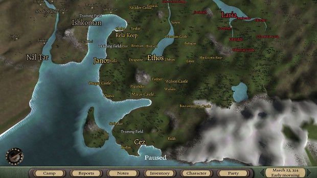 mount and blade warband world map