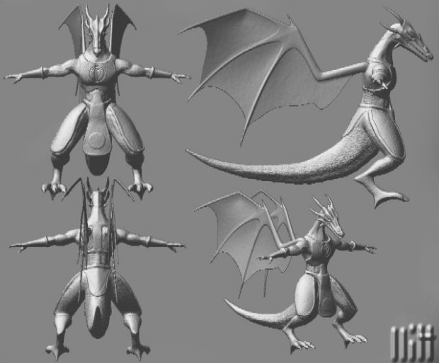 Dragon 3D model updated