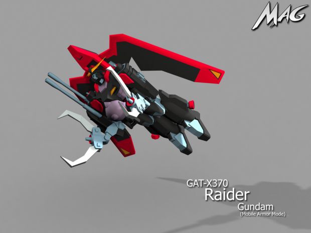 The GAT-X370 Raider Gundam (Mobile Armor Mode)