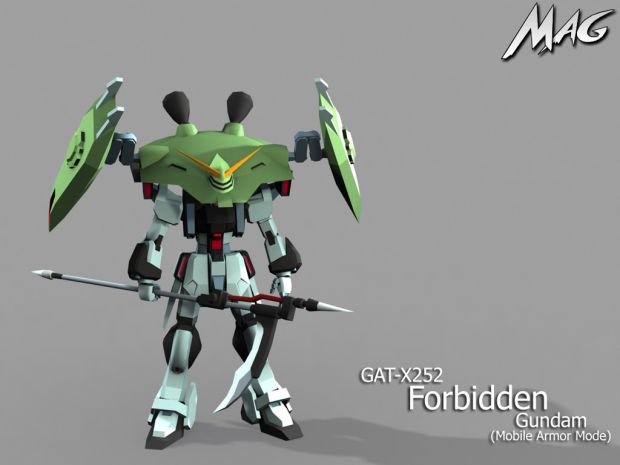 The GAT-X252 Forbidden Gundam (Mobile Armor Mode)