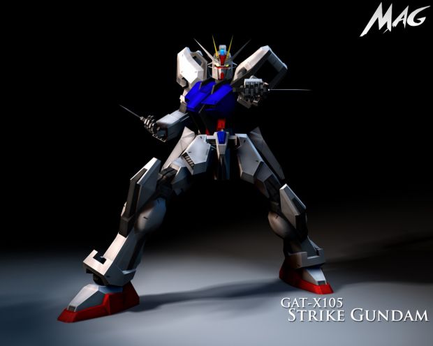 The GAT-X105 Strike Gundam