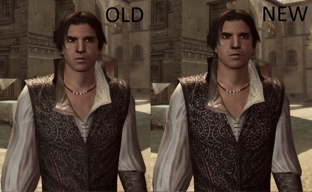 Ezio Face texure comparison image - Assassin's Creed 2 Overhaul mod for Assassin's  Creed II - ModDB