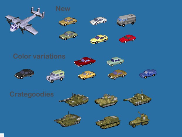 Working on more civilian voxels, and some goodies
