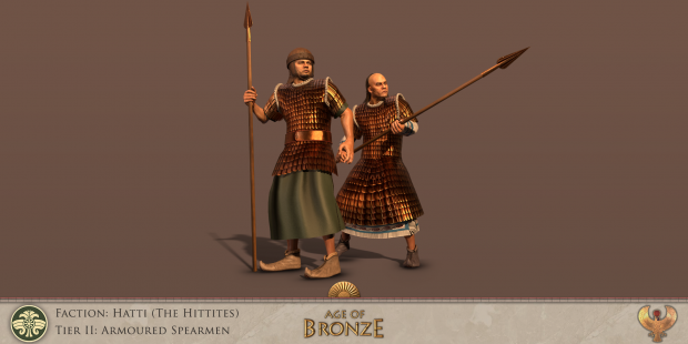 3D Art Dump #3 - The Hittites - Tier II: Armoured Spearmen