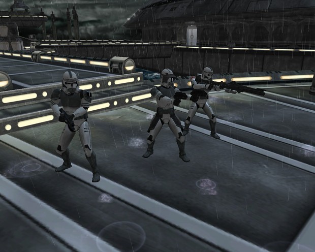 Random Clones officers with their troops