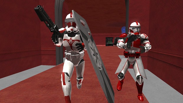 Clone marshal commander Fox and Riot Shocktrooper