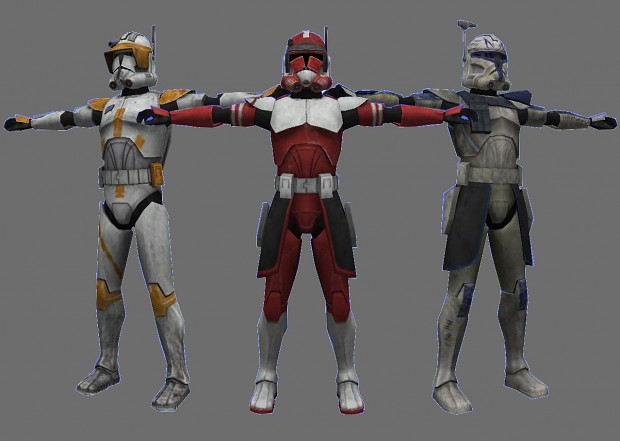 Some clone officers and a new lightsaber model