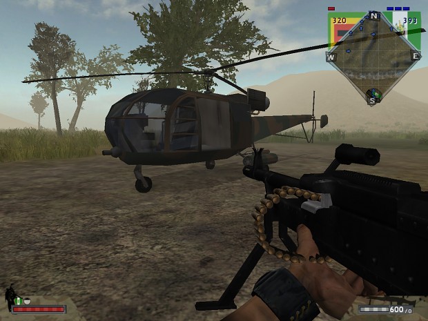 Alouette III and FN MAG