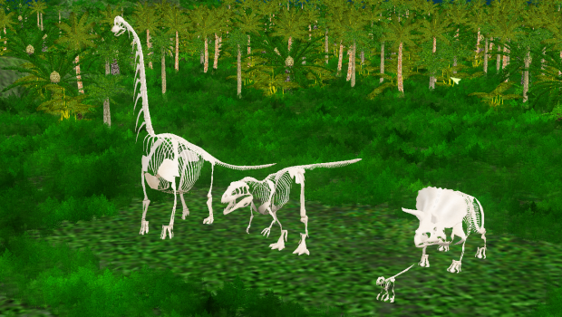 Dinosaur skeletal mounts