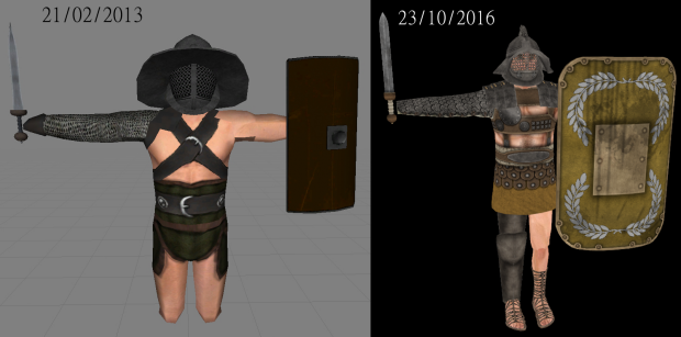 Gladiator before/after