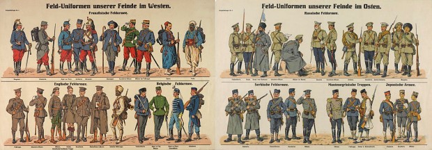 Soldier uniforms from WW1
