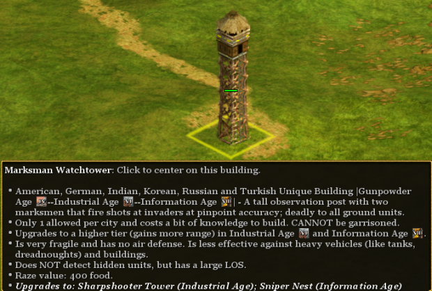 Marksman Watchtower (Americans, Indians, Koreans, Russians, Turks) - Gunpowder
