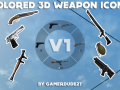 Colored 3D Weapon Icons