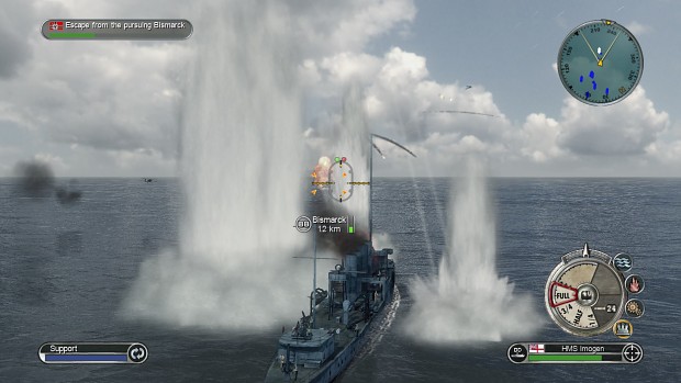 HMS Imogen attacking