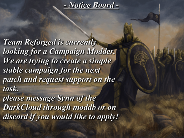 reforged campaign modder needed