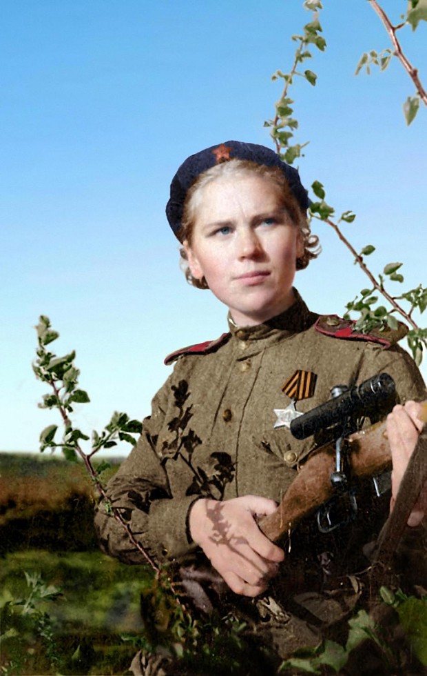 Russian female sniper