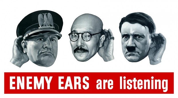 enemy ears are listening war is  1