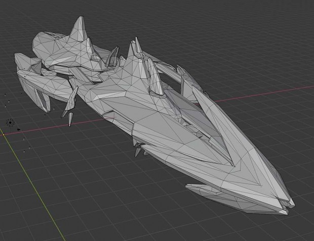 Seraphim Tech 2 Destroyer Spaceship (Model finished)