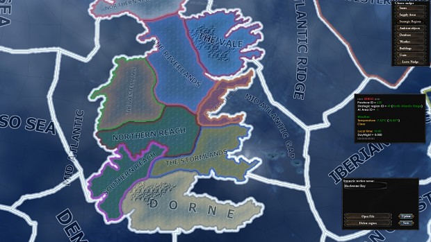 Southern Westeros strategic regions
