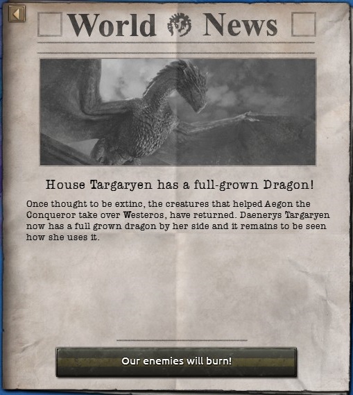 The dragons are comming...