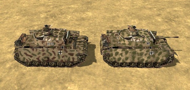 Panzer III Ausf. N and M with completly new skins and reworked wheels (late)