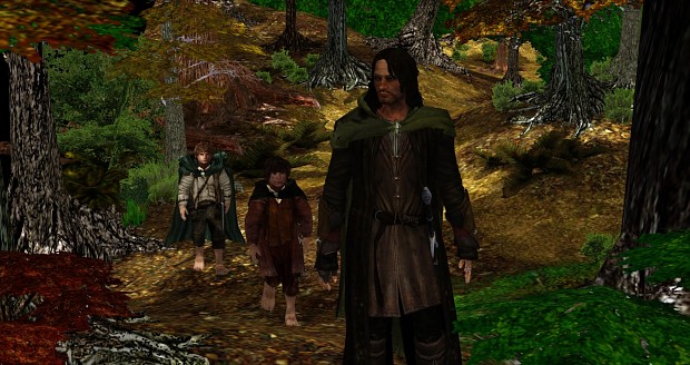 Aragorn with Hobbits Model Redux