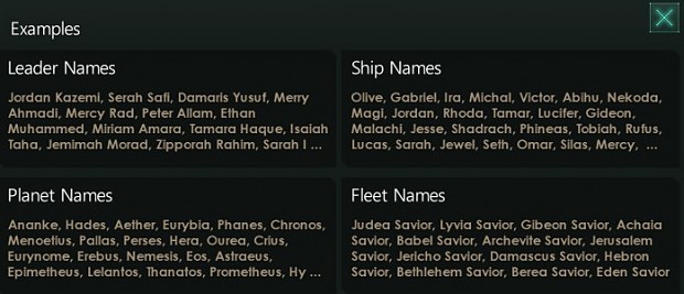 Children of God - Name List
