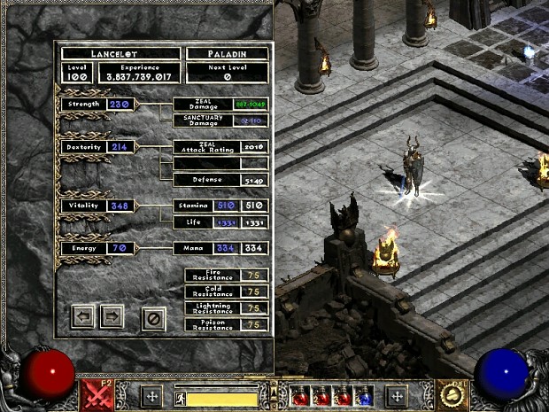Classic Diablo 2 Beta Character Screen