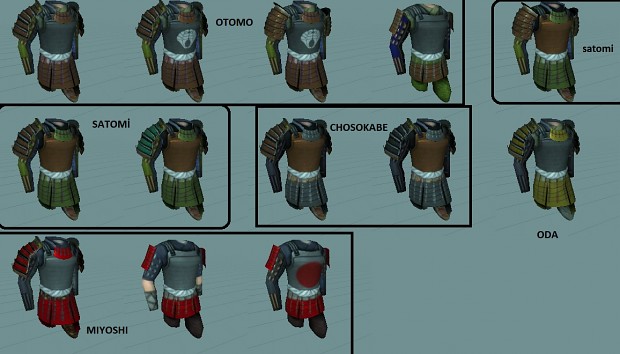 New Multiple Colored Armours